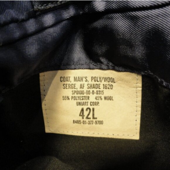 USGI 3 BUTTON USAF AIR FORCE DRESS BLUE MENS sz42/LONG SHADE 1620 JACKET LD 6751 - Picture 13 of 14